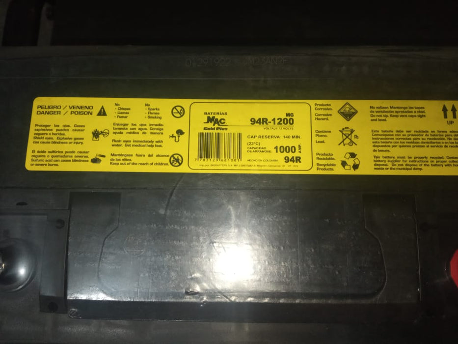 Bateria MAC GOLD 94r 1200 amp